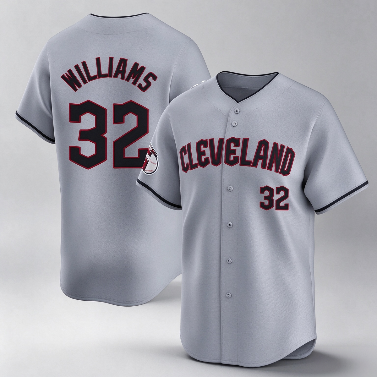 Cleveland Guardians #32 Gavin Williams Player Gray Road Limited Home Game Stitched Baseball Jersey