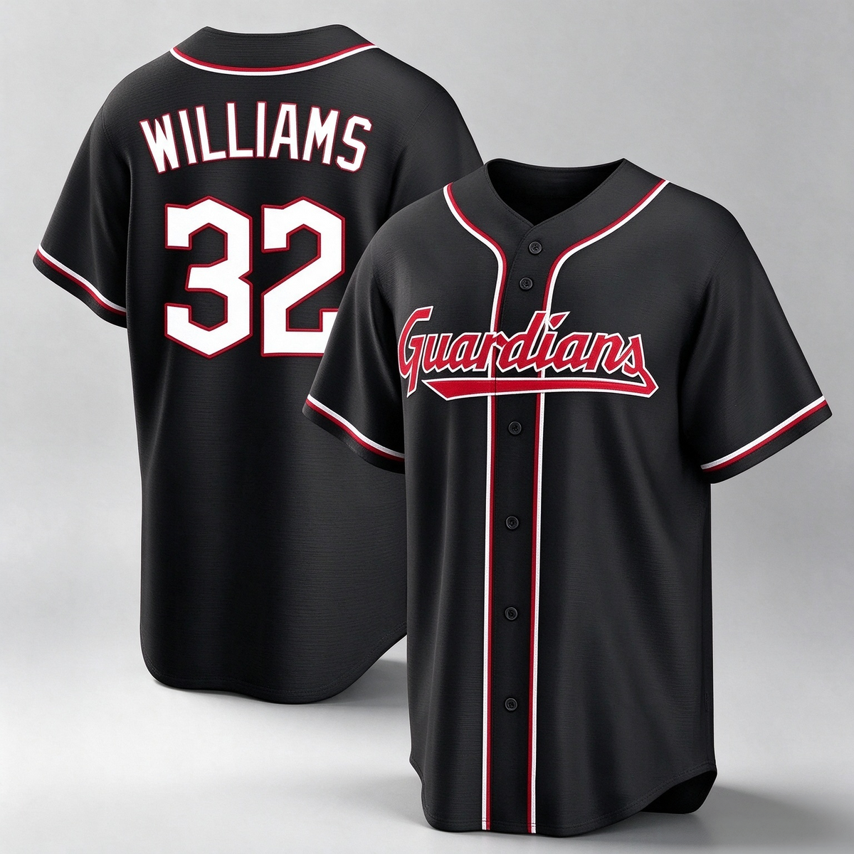 Cleveland Guardians #32 Gavin Williams Player Black Fashion Out Home Game Stitched Baseball Jersey