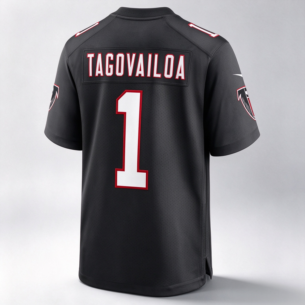 A.Falcons #1 Tua Tagovailoa Black Alternate Game Stitched Football American Jersey