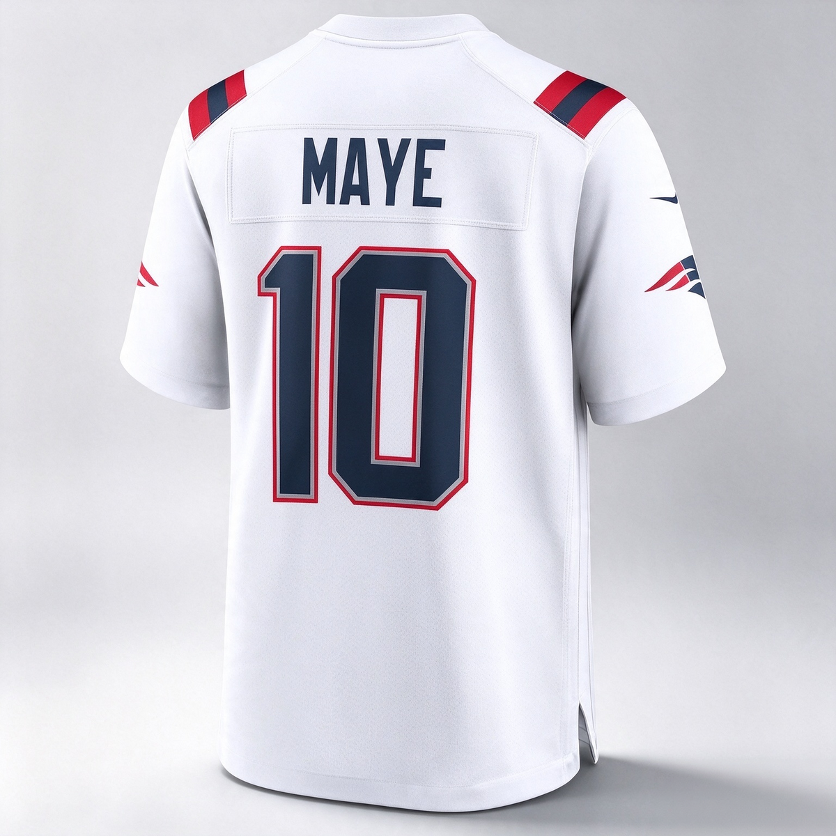 NE.Patriots #10 Drake Maye White Player Game Football Jersey