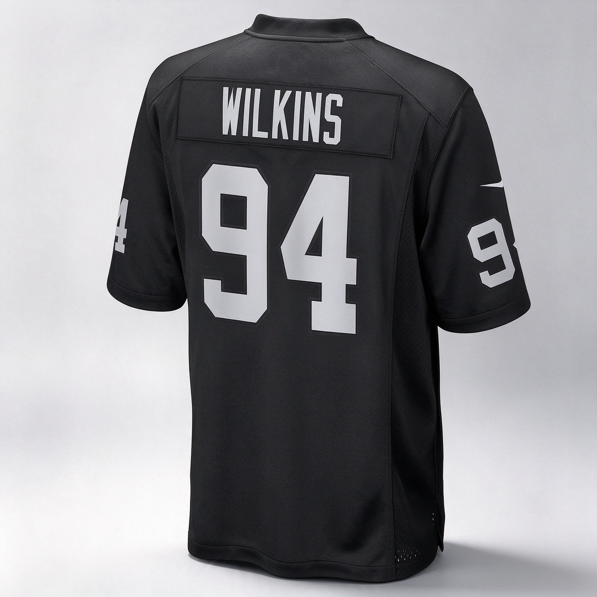LV.Raiders #94 Christian Wilkins Black Team Game American Football Jerseys