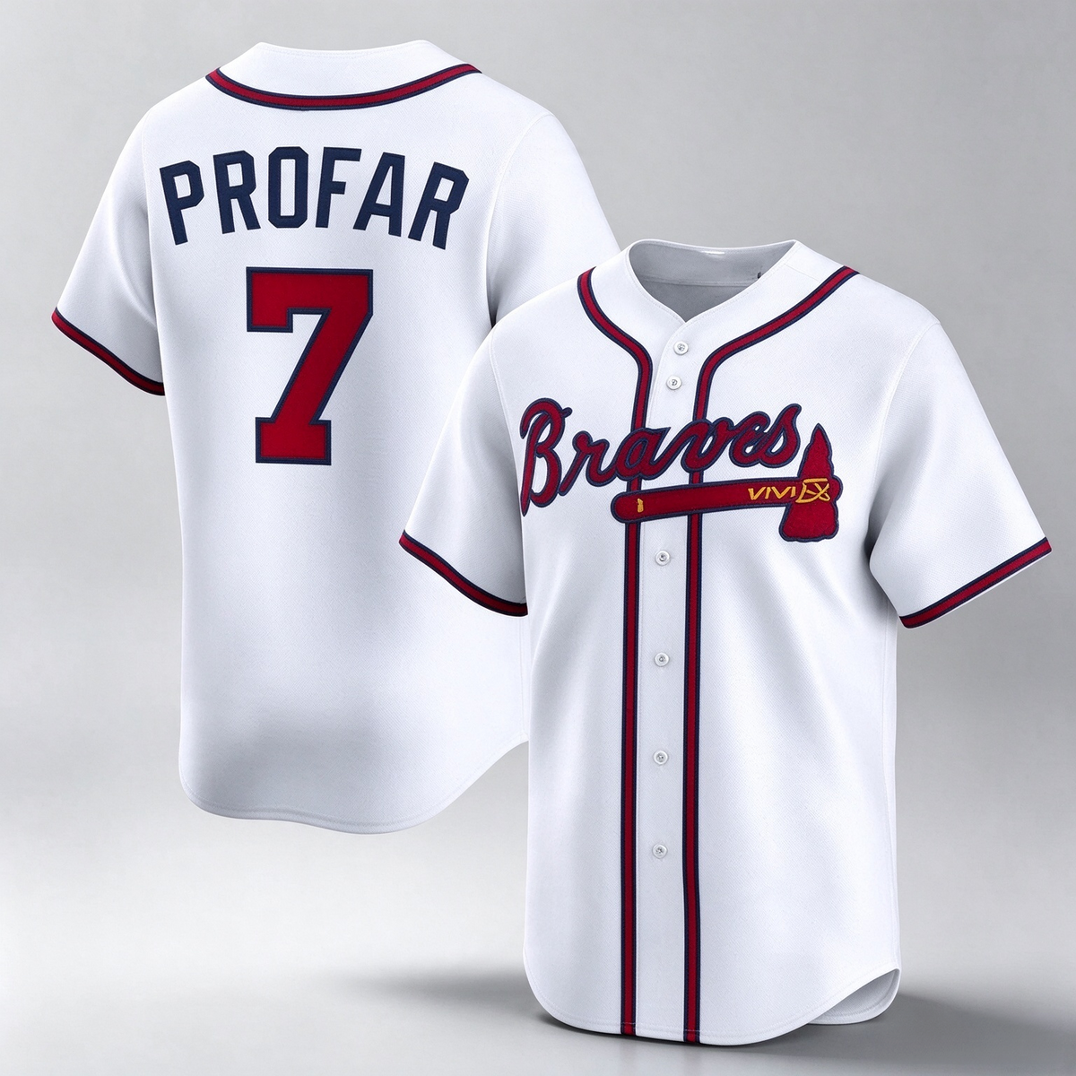 Atlanta Braves #7 Jurickson Profar White 2025 Home Limited Stitched Baseball Jersey
