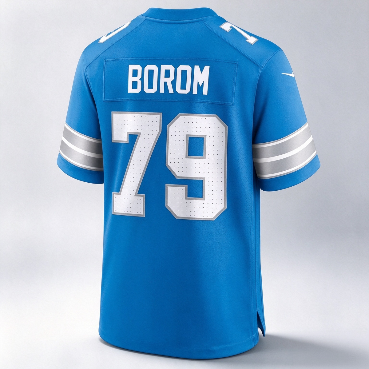 D.Lions #79 Larry Borom Blue Team Game Stitched Football American Jersey