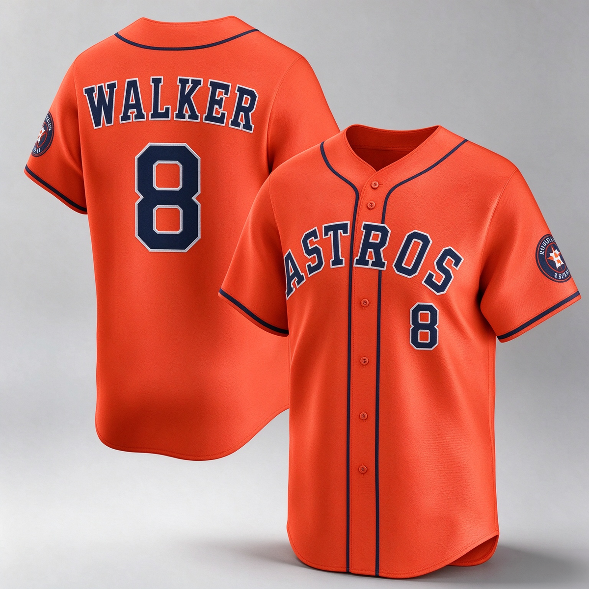 Houston Astros #8 Christian Walker Orange 2025 Alternate Limited Stitched Baseball Jersey