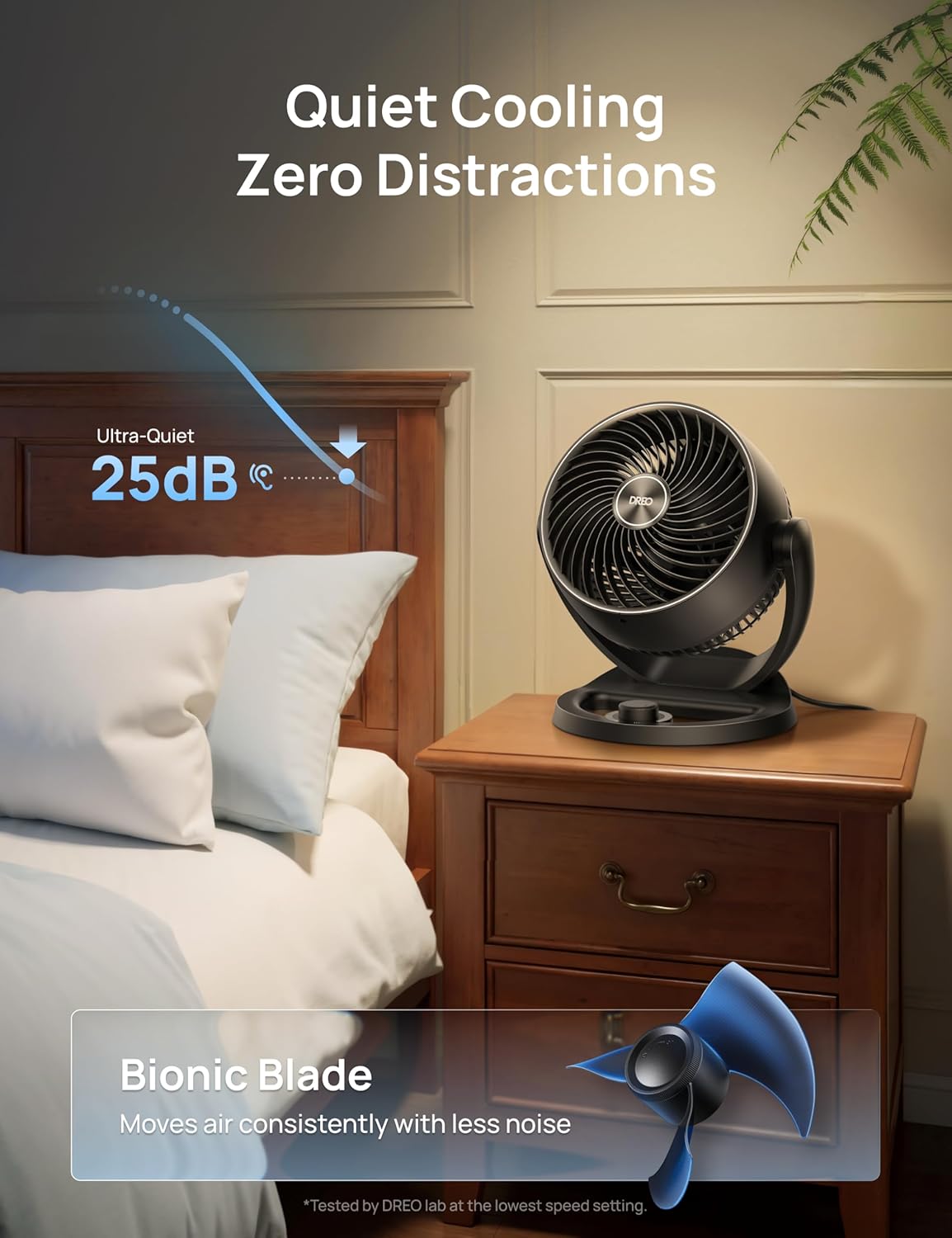 Ultra-Quiet Whole Room Air Circulator