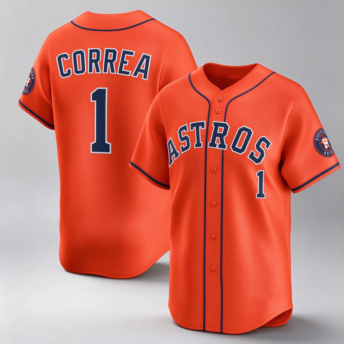 Houston Astros #1 Carlos Correa Orange Alternate Limited Player Baseball Jersey