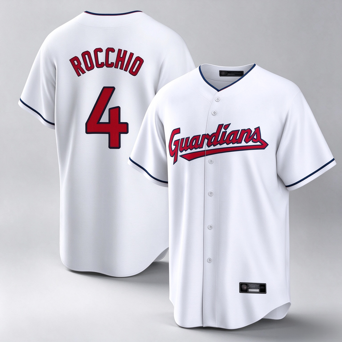 Cleveland Guardians #4 Brayan Rocchio Player White Home Game Stitched Baseball Jersey