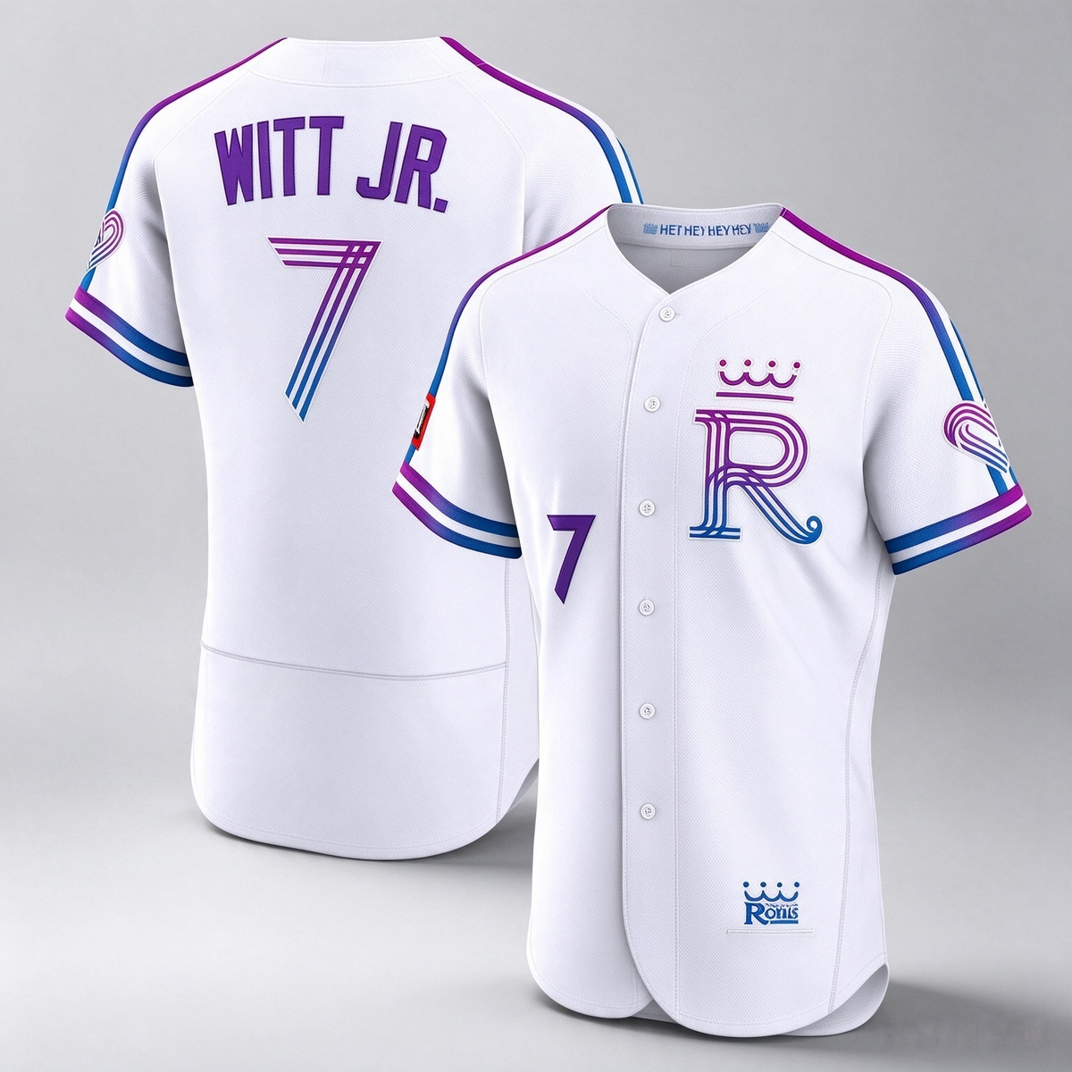 Kansas City Royals #7 Bobby Witt Jr. White 2026 City Connect Authentic Sponsor Patch Baseball Jersey