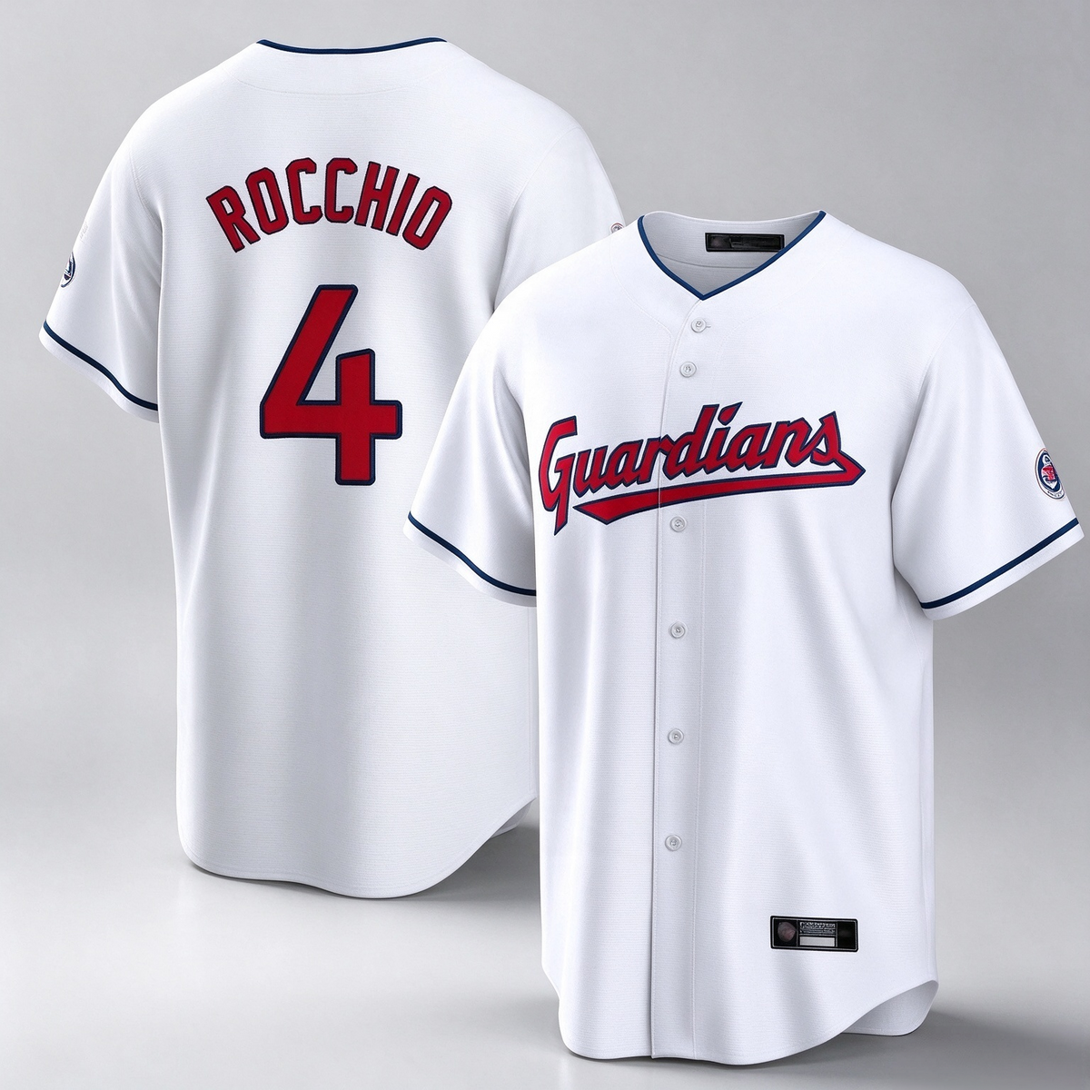 Cleveland Guardians #4 Brayan Rocchio Player White Home Game Stitched Baseball Jersey