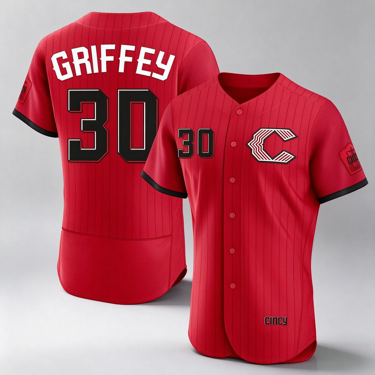 Cincinnati Reds #30 Ken Griffey Player Red Home Game Stitched Baseball Jersey