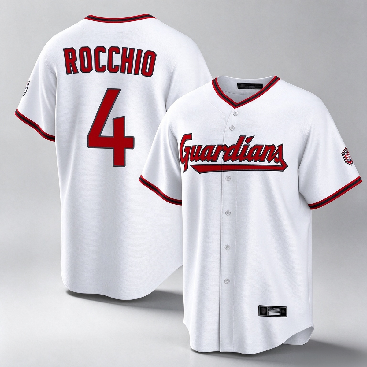 Cleveland Guardians #4 Brayan Rocchio Player White Game Home Stitched Baseball Jersey