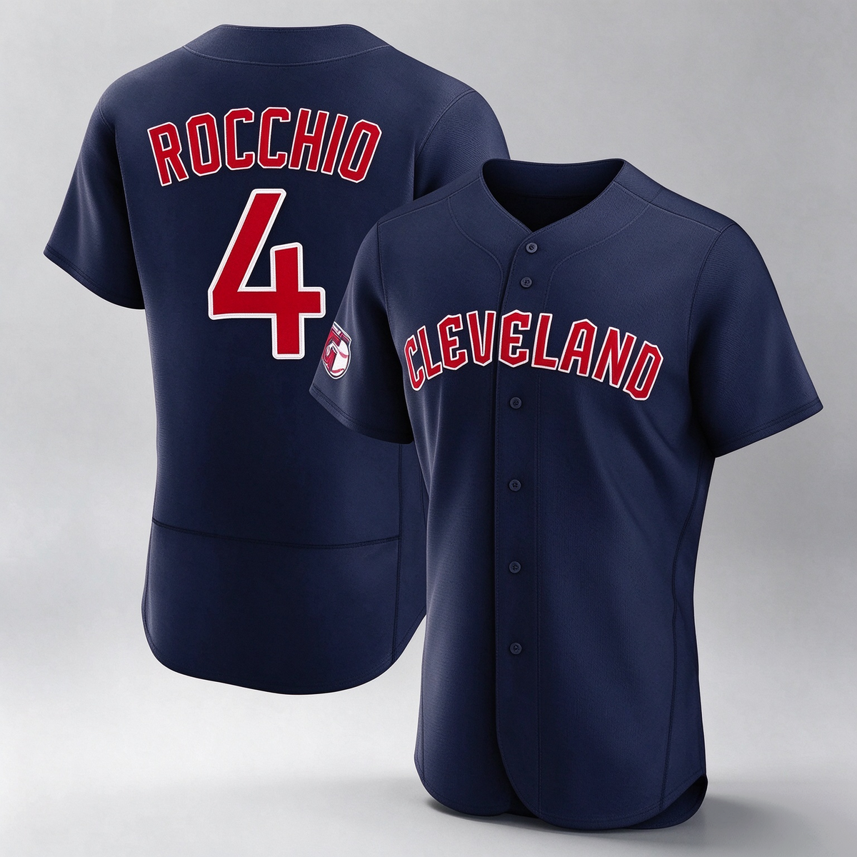 Cleveland Guardians #4 Brayan Rocchio Player Navy Limited Elite Home Stitched Baseball Jersey