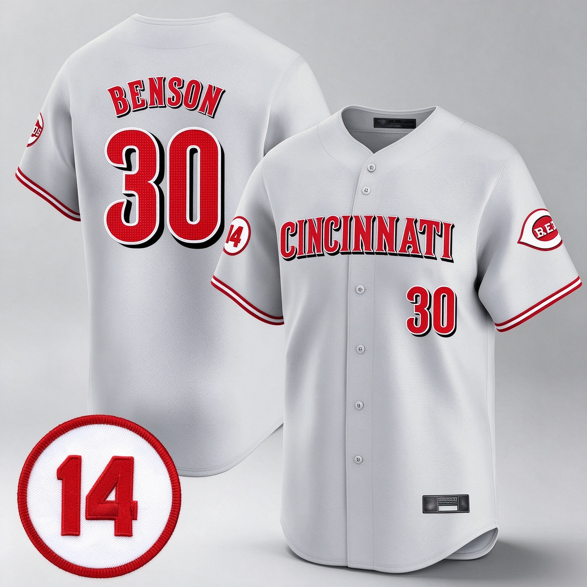 Cincinnati Reds #30 Ken Griffey Player Gray Vapor Premier Limited Home Stitched Baseball Jersey