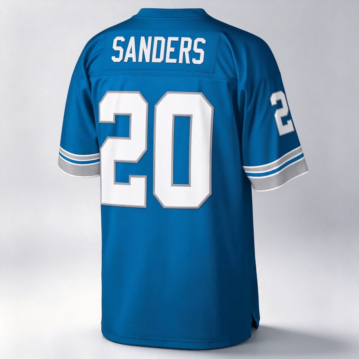 D.Lions #20 Barry Sanders Mitchell & Ness Blue Legacy Replica Stitched Football American Jersey