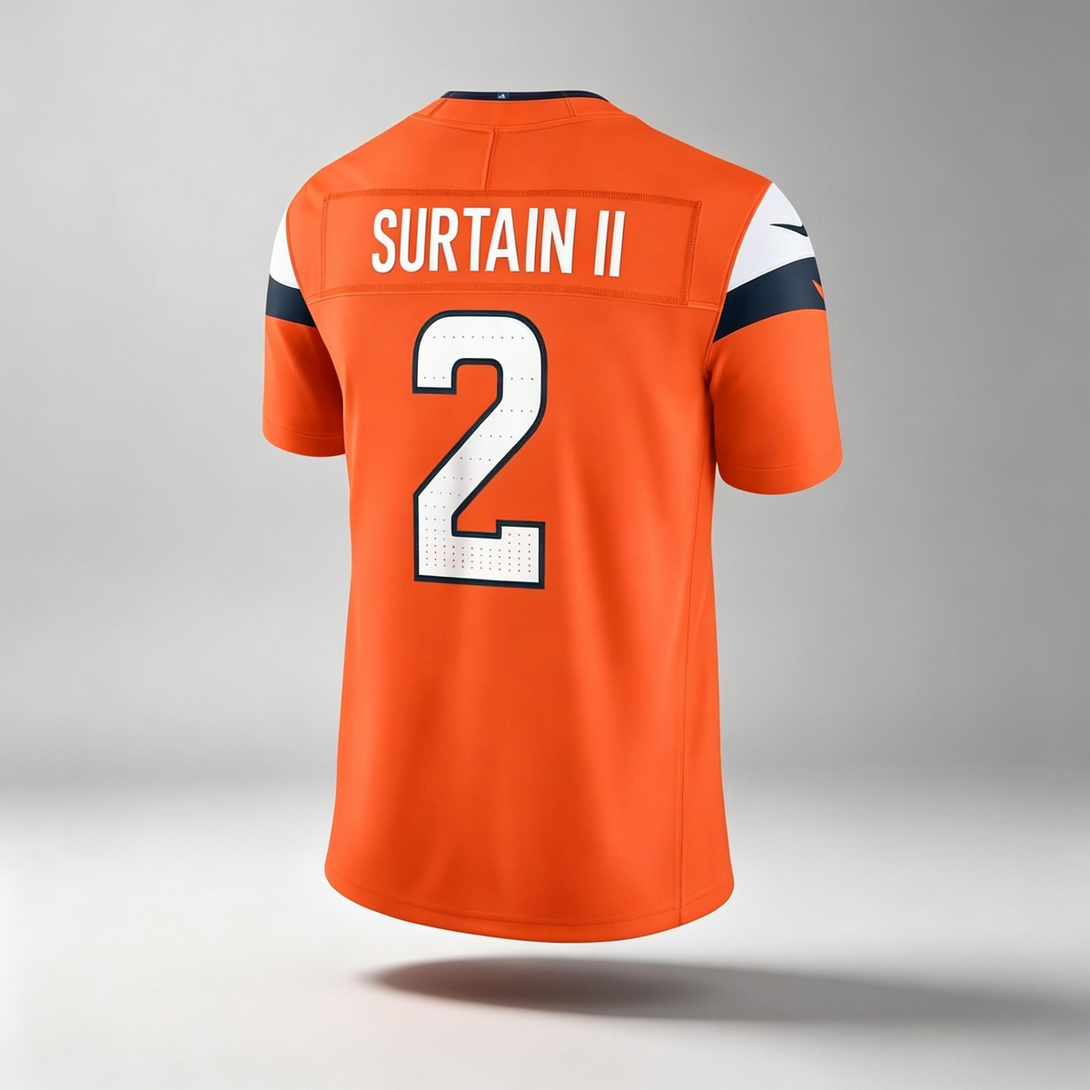 D.Broncos #2 Surtain II Orange PHIN Team Vapor F.U.S.E. Stitched Limited Jerseys