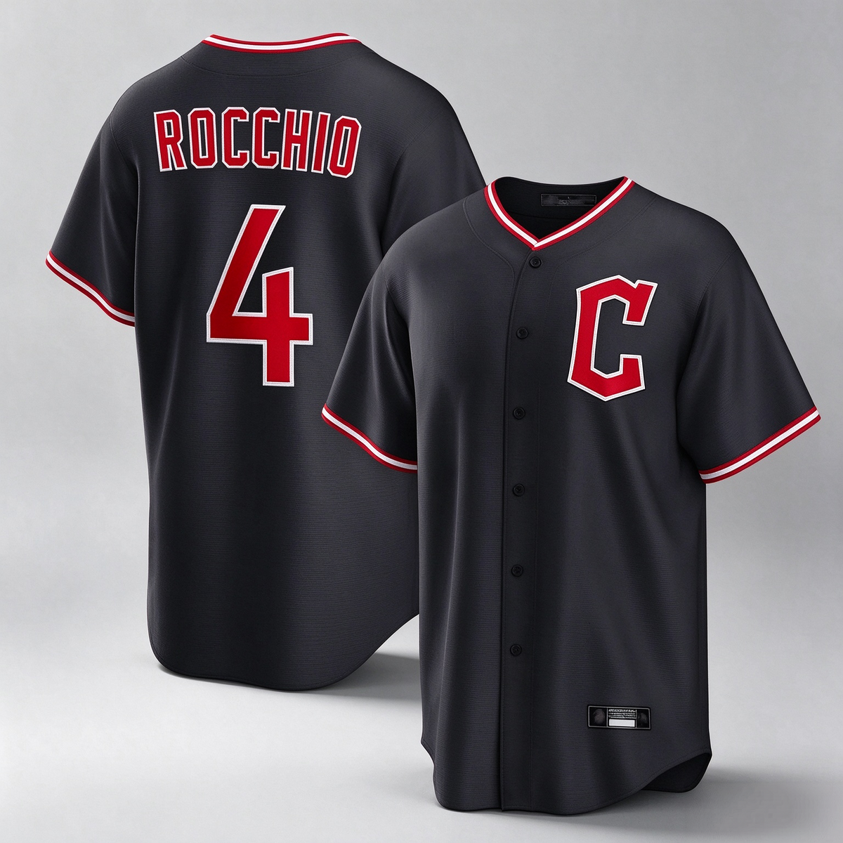 Cleveland Guardians #4 Brayan Rocchio Player Navy Home Game Stitched Baseball Jersey