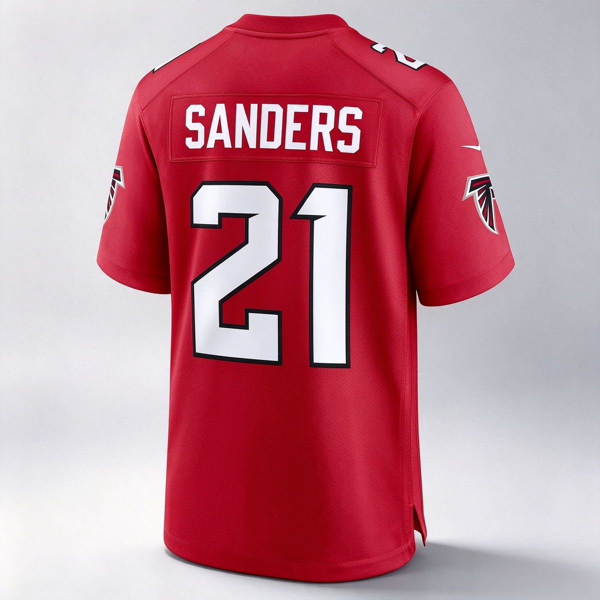A.Falcons #21 Deion Sanders Red Retired Player Game Stitched Football American Jersey