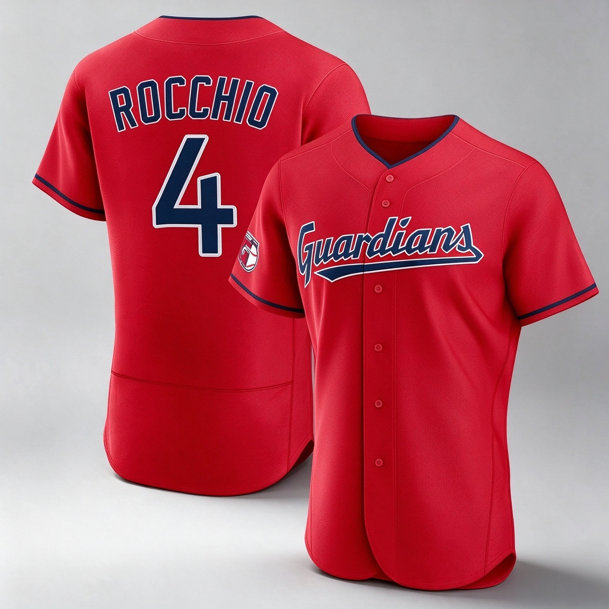 Cleveland Guardians #4 Brayan Rocchio Player Red Limited Elite Home Stitched Baseball Jersey