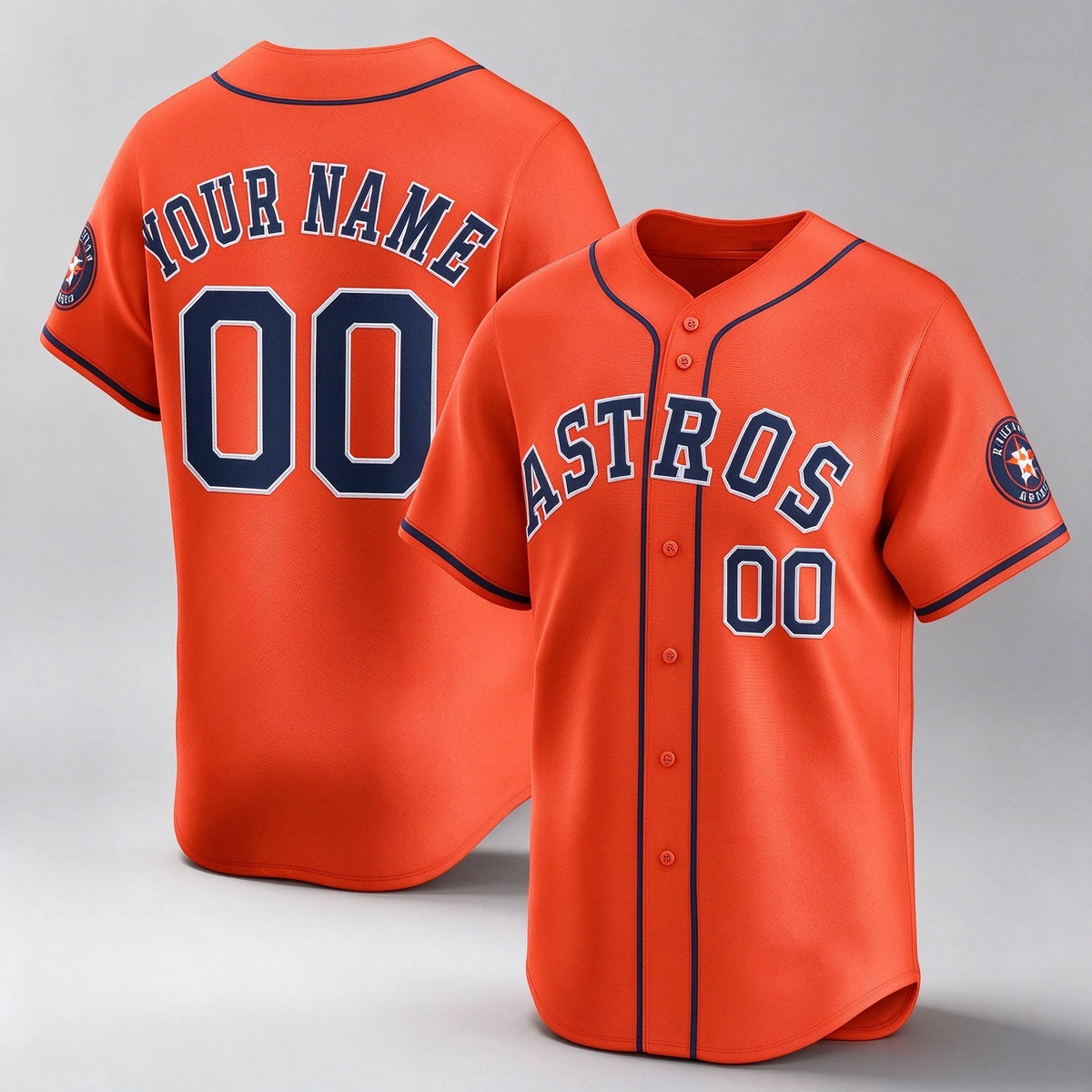 Custom Houston Astros Orange Alternate Limited Baseball Jersey
