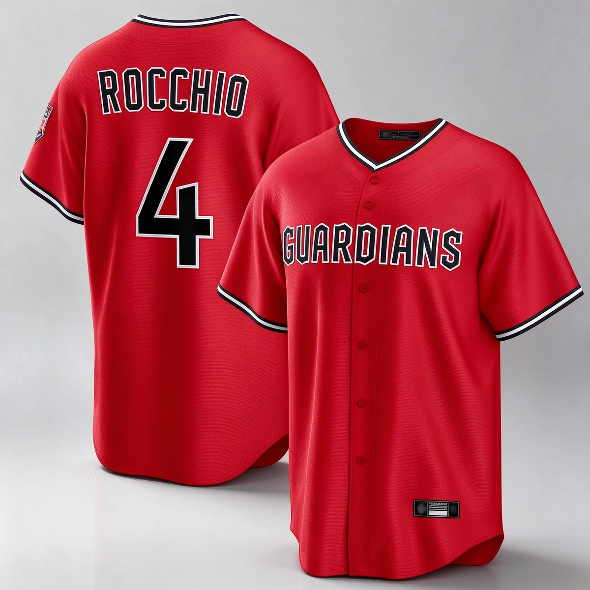 Cleveland Guardians #4 Brayan Rocchio Player Red Home Game Stitched Baseball Jersey