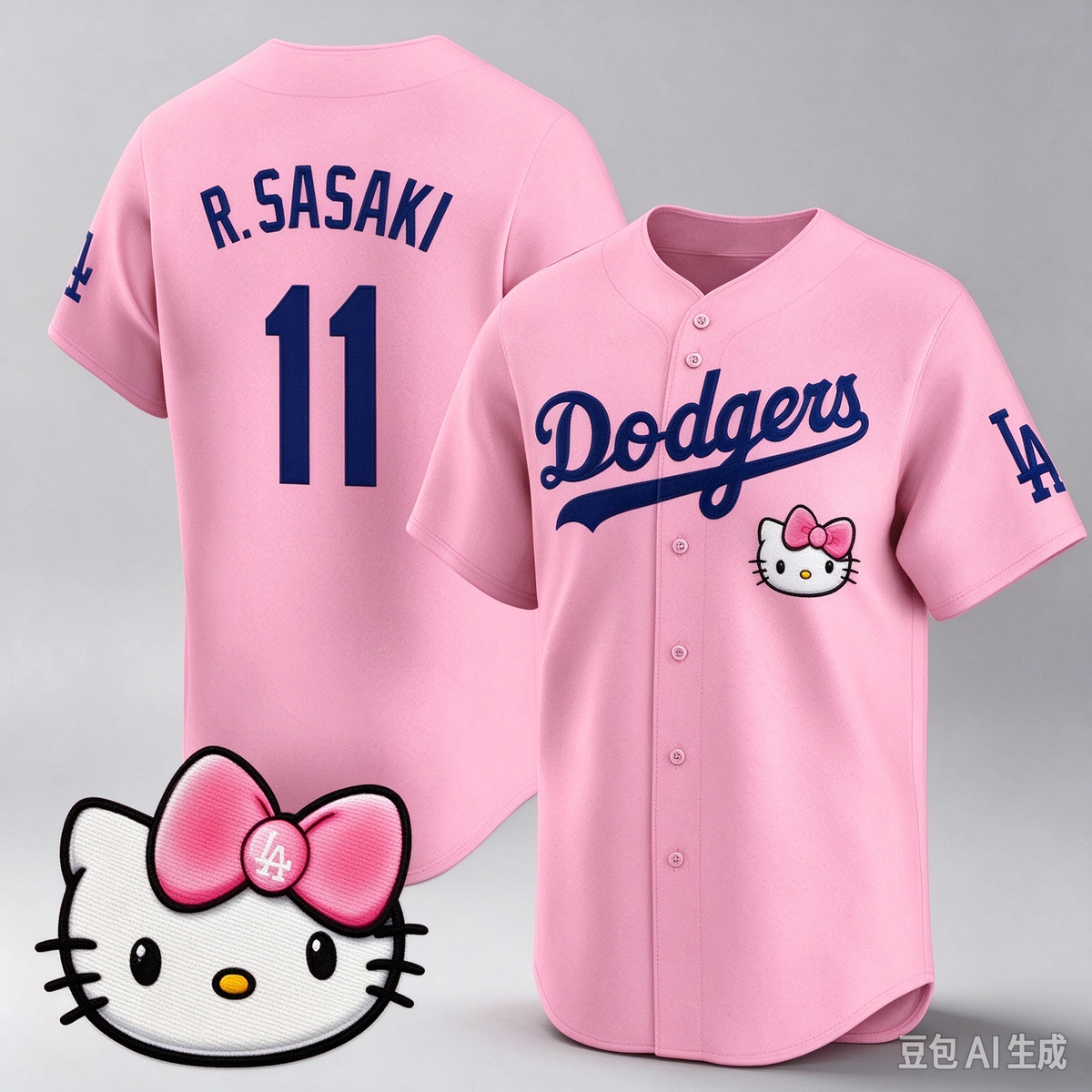 Los Angeles Dodgers #11 Roki Sasaki Pink 2025 Hello Kitty Vapor Limited Stitched Baseball Jersey