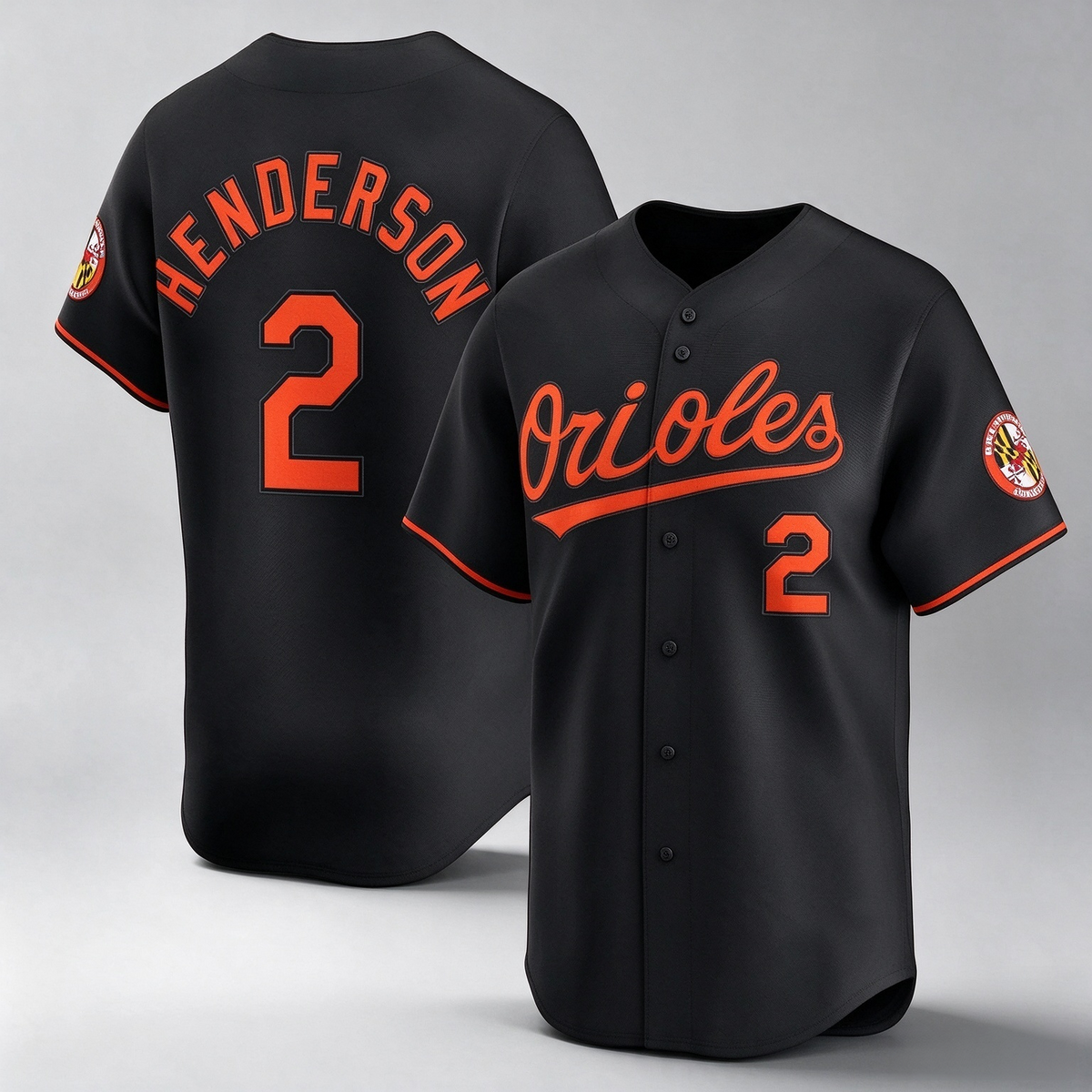 Baltimore Orioles #2 Gunnar Henderson Black Alternate Limited Player Baseball Jersey