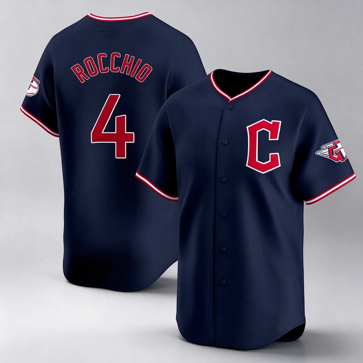 Cleveland Guardians #4 Brayan Rocchio Player Navy Limited Home Stitched Baseball Jersey