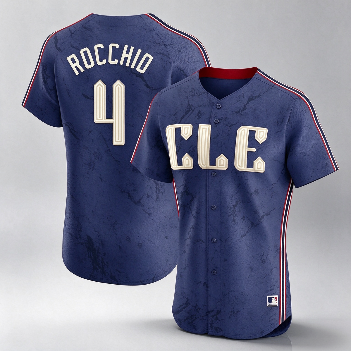 Cleveland Guardians #4 Brayan Rocchio Player Navy City Connect Limited Elite Home Stitched Baseball Jersey