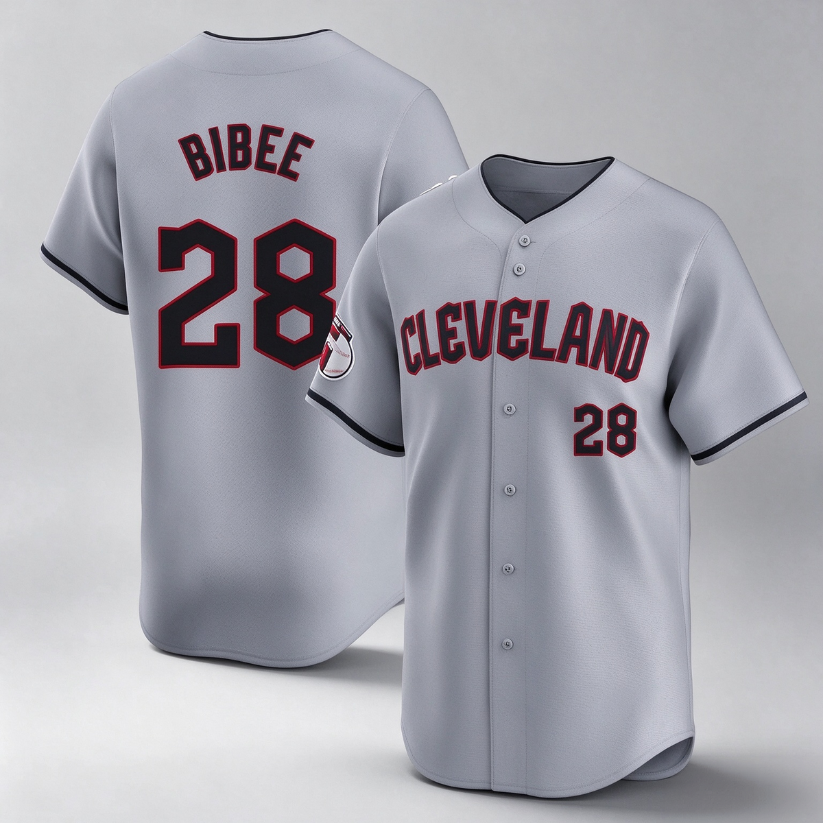 Cleveland Guardians #28 Tanner Bibee Player Gray Road Limited Home Stitched Baseball Jersey