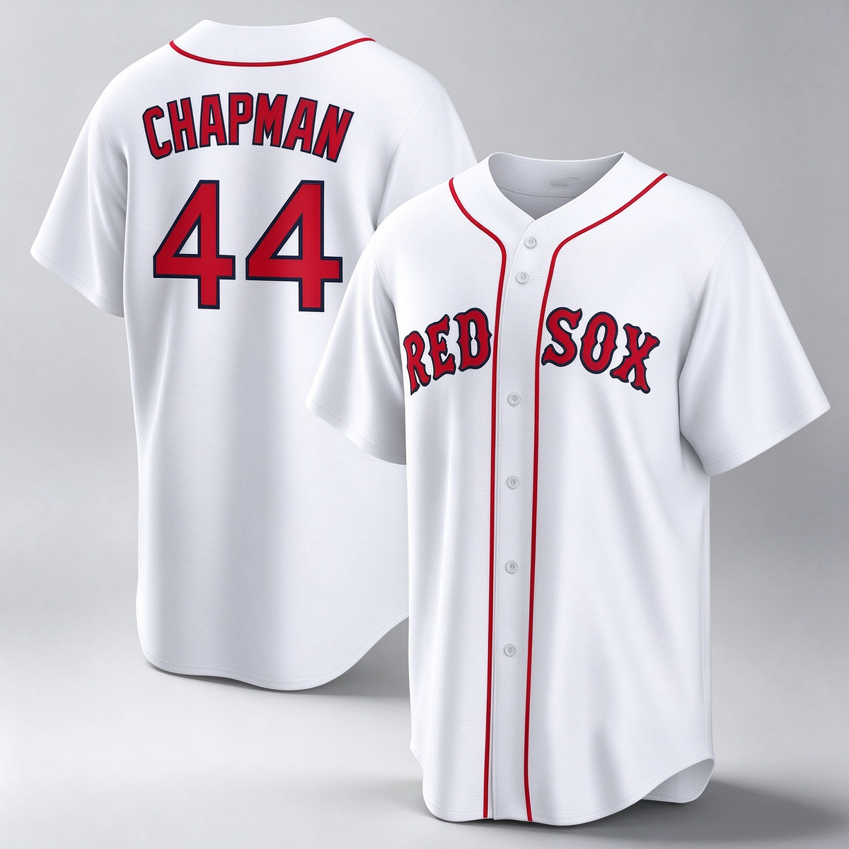 Boston Red Sox #44 Aroldis Chapman White Home Replica Baseball Jersey