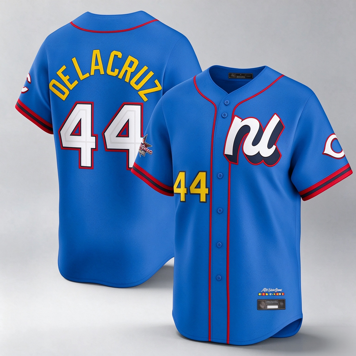 Cincinnati Reds #44 Elly De La Cruz Player Blue National League All-Star Edition Limited Stitched Baseball Jersey