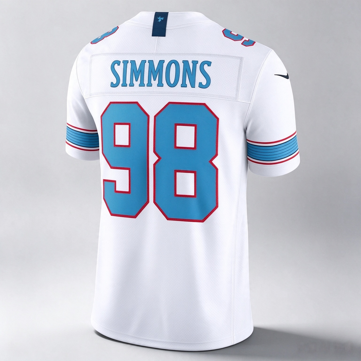 T.Titans #98 Jeffery Simmons White Vapor F.U.S.E. Sewn Down Limited Football Jersey