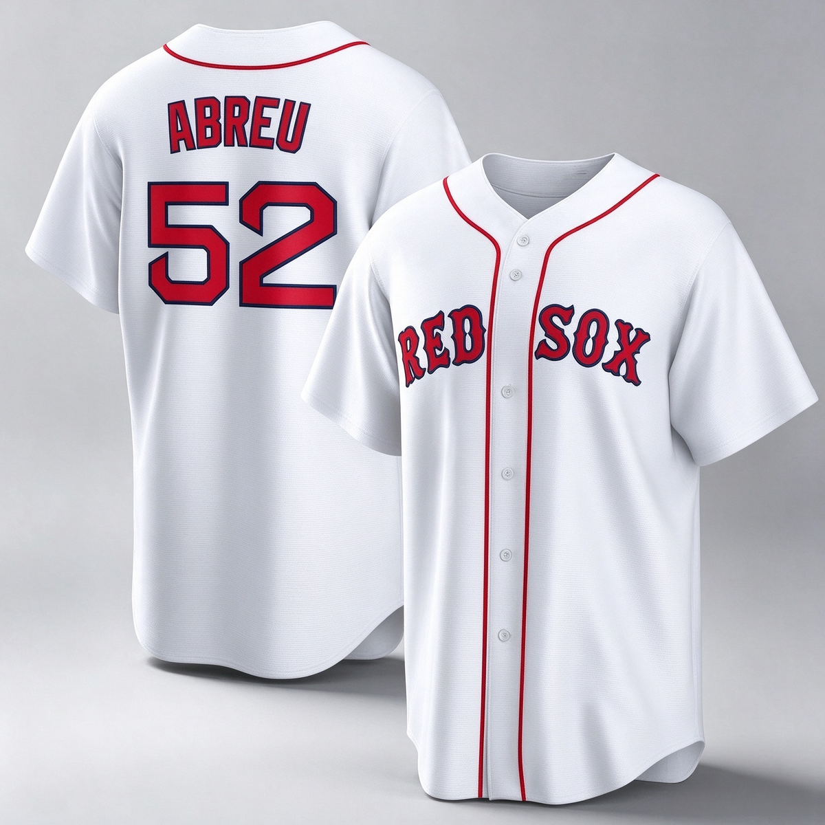 Boston Red Sox #52 Wilyer Abreu White Home Replica Baseball Jersey