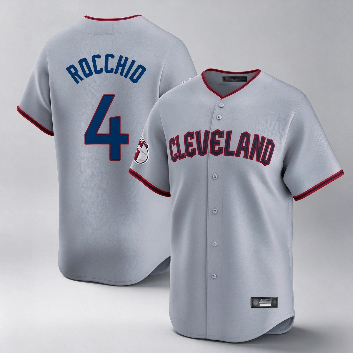 Cleveland Guardians #4 Brayan Rocchio Player Gray Road Limited Home Game Stitched Baseball Jersey