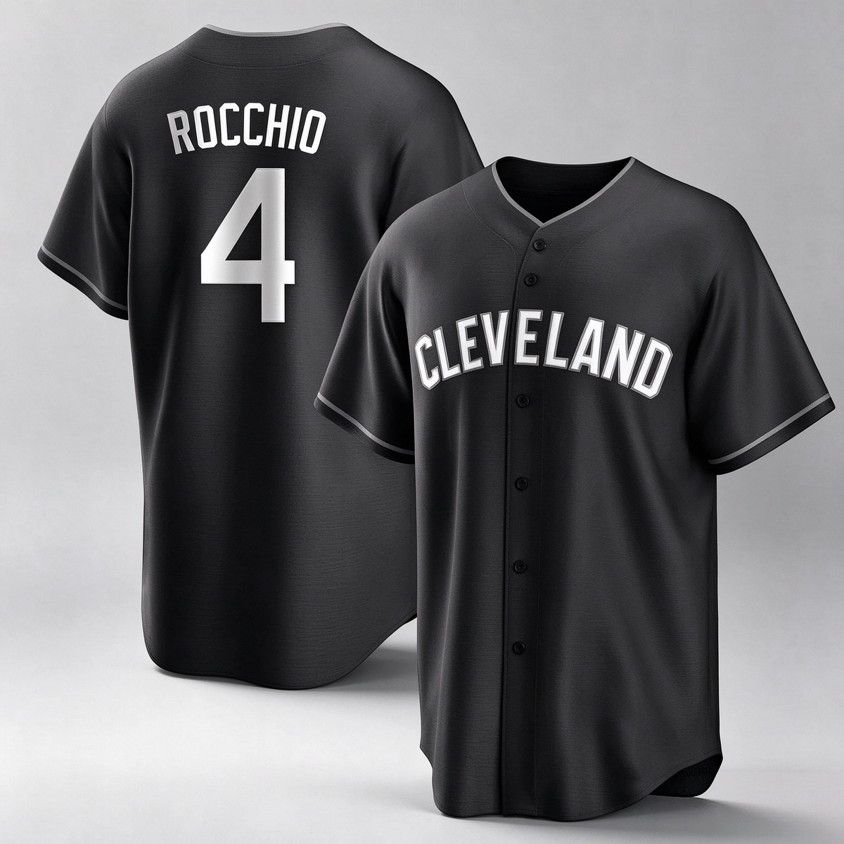 Cleveland Guardians #4 Brayan Rocchio Player Black Home Game Stitched Baseball Jersey