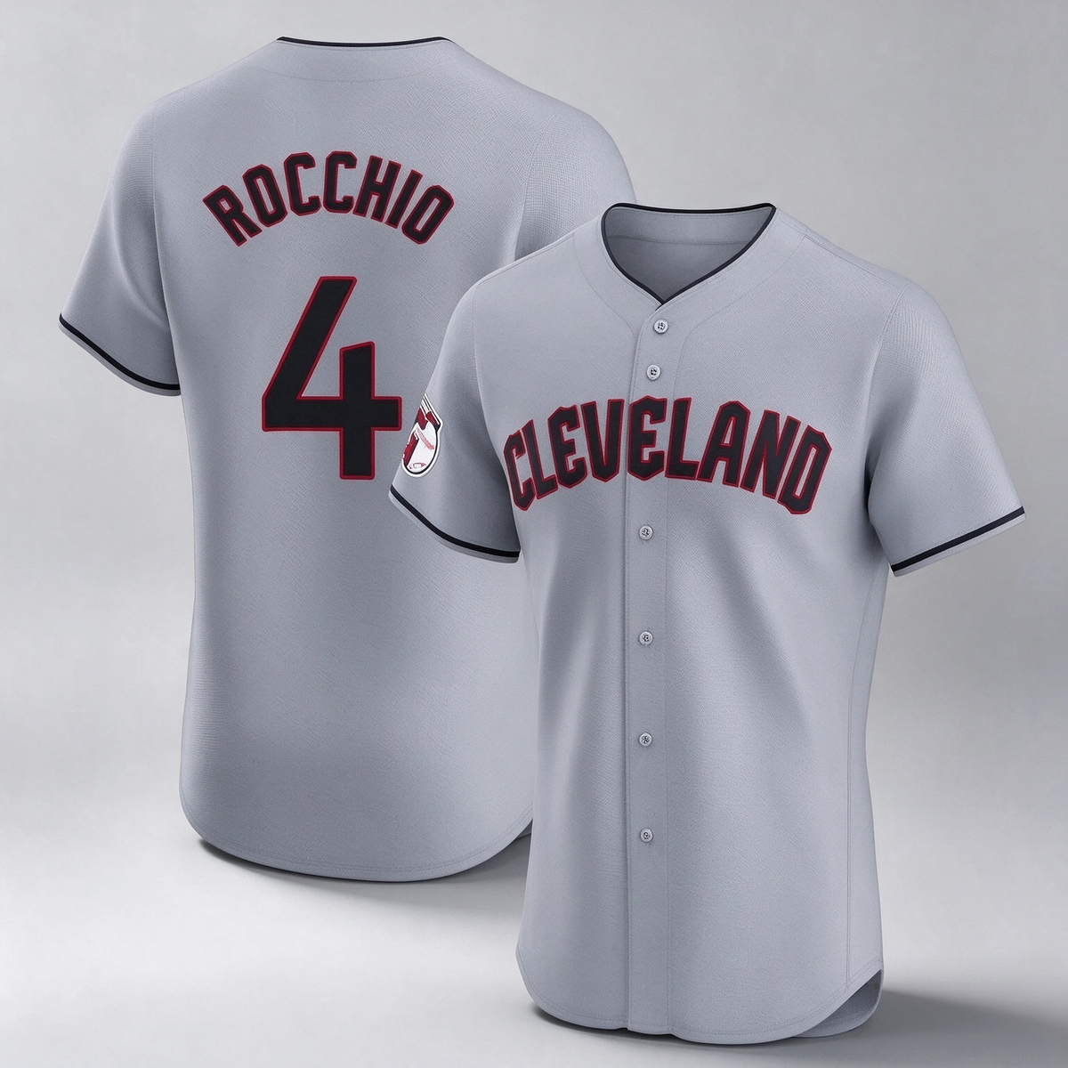 Cleveland Guardians #4 Brayan Rocchio Player Gray Road Limited Elite Home Stitched Baseball Jersey