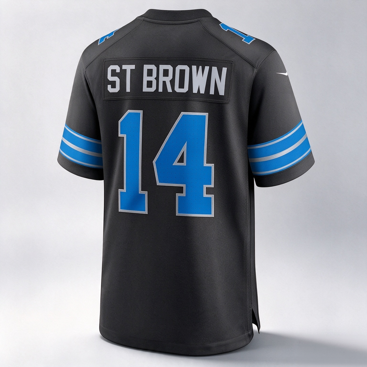 D.Lions #14 Amon-Ra St. Brown Black 2nd Alternate Game Stitched Football American Jersey