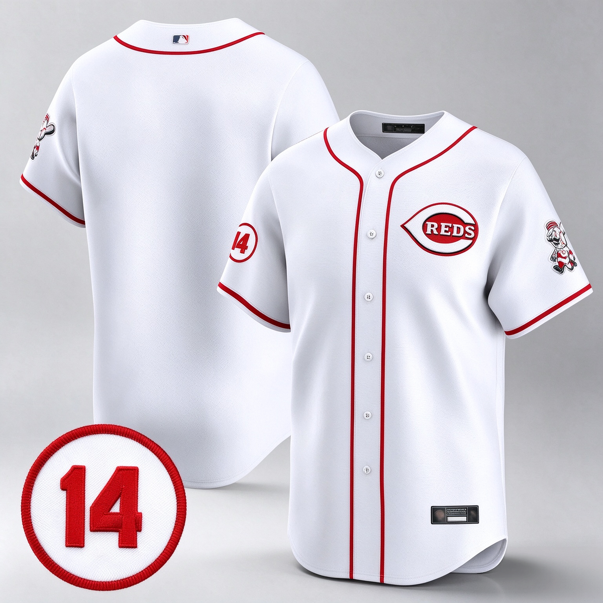 Cincinnati Reds Blank Player White Vapor Premier Limited Home Stitched Baseball Jersey