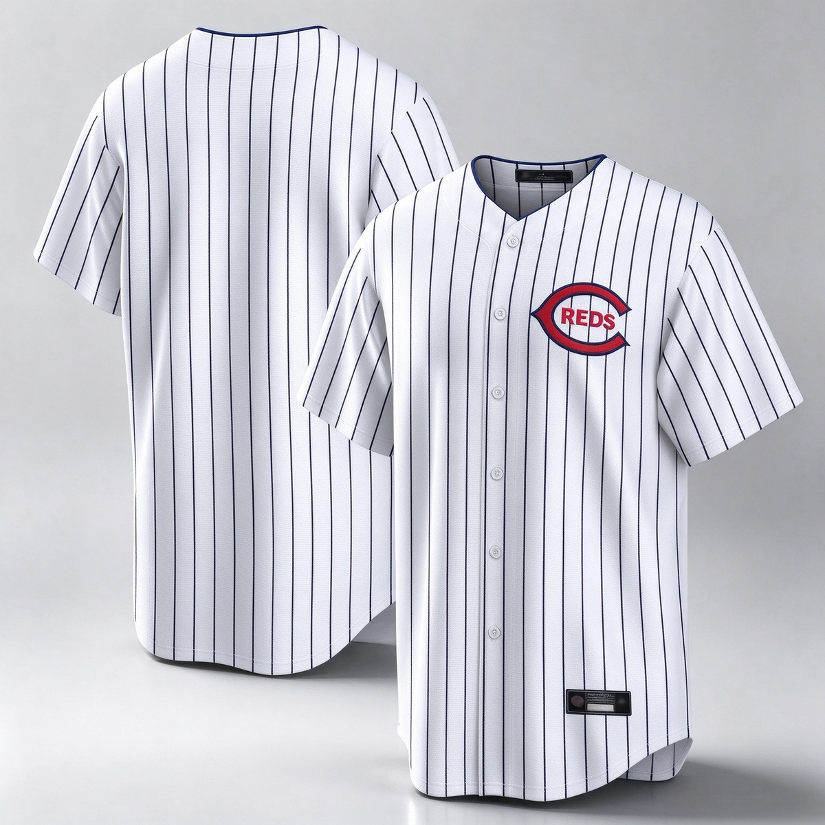 Cincinnati Reds Blank Player White Stripe Field of Dreams Game Home Stitched Baseball Jersey