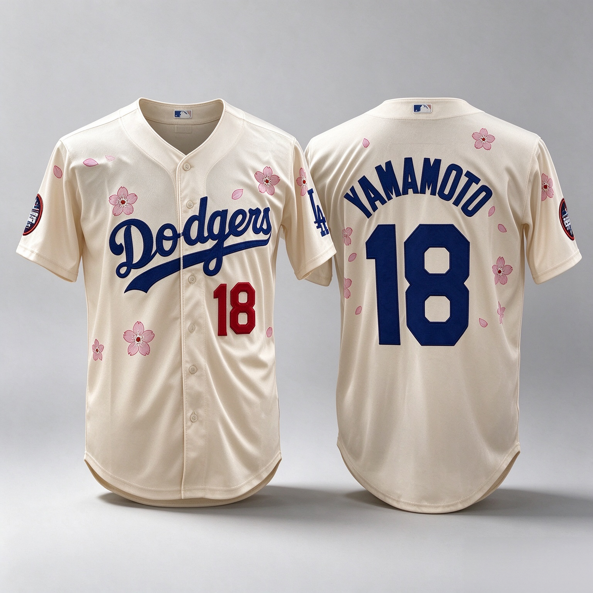 Los Angeles Dodgers #18 Yoshinobu Yamamoto Cream 2025 Tokyo Series Limited Stitched Baseball Jersey