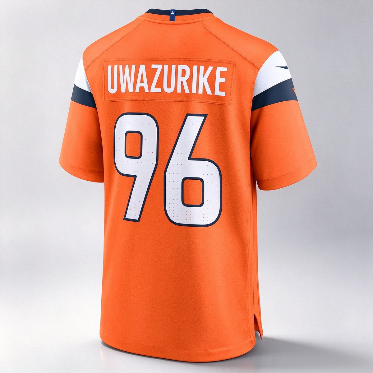 D.Broncos #96 Eyioma Uwazurike Orange Team Game Stitched Football American Jersey