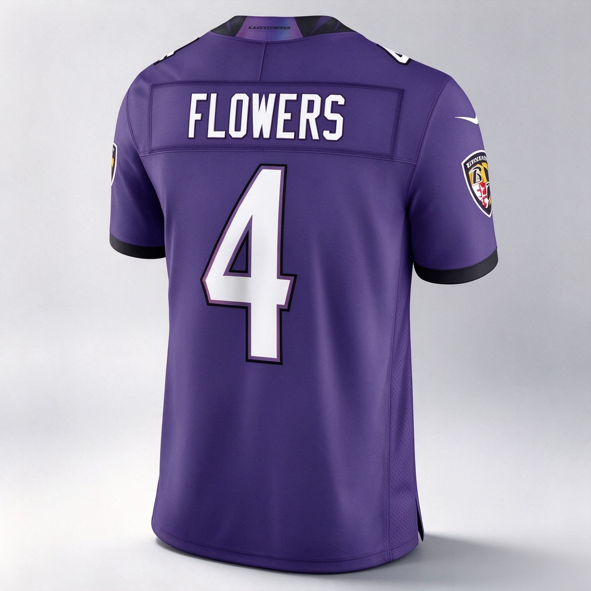 Zay Flowers Ravens #4 Purple Vapor F.U.S.E. Sewn Down Limited Stitched Football Jersey