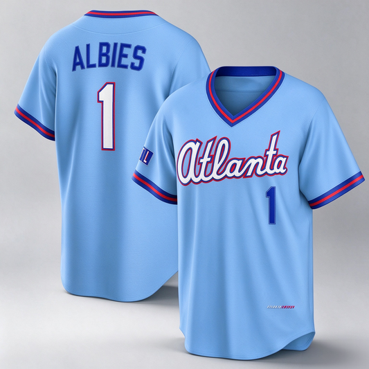 Atlanta Braves #1 Ozzie Albies Powder Blue 2026 City Connect Stadium Baseball Jersey