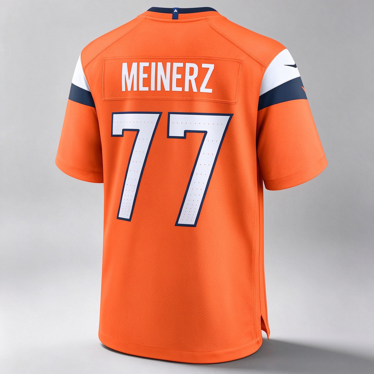 D.Broncos #77 Quinn Meinerz Orange Team Game Stitched Football American Jersey