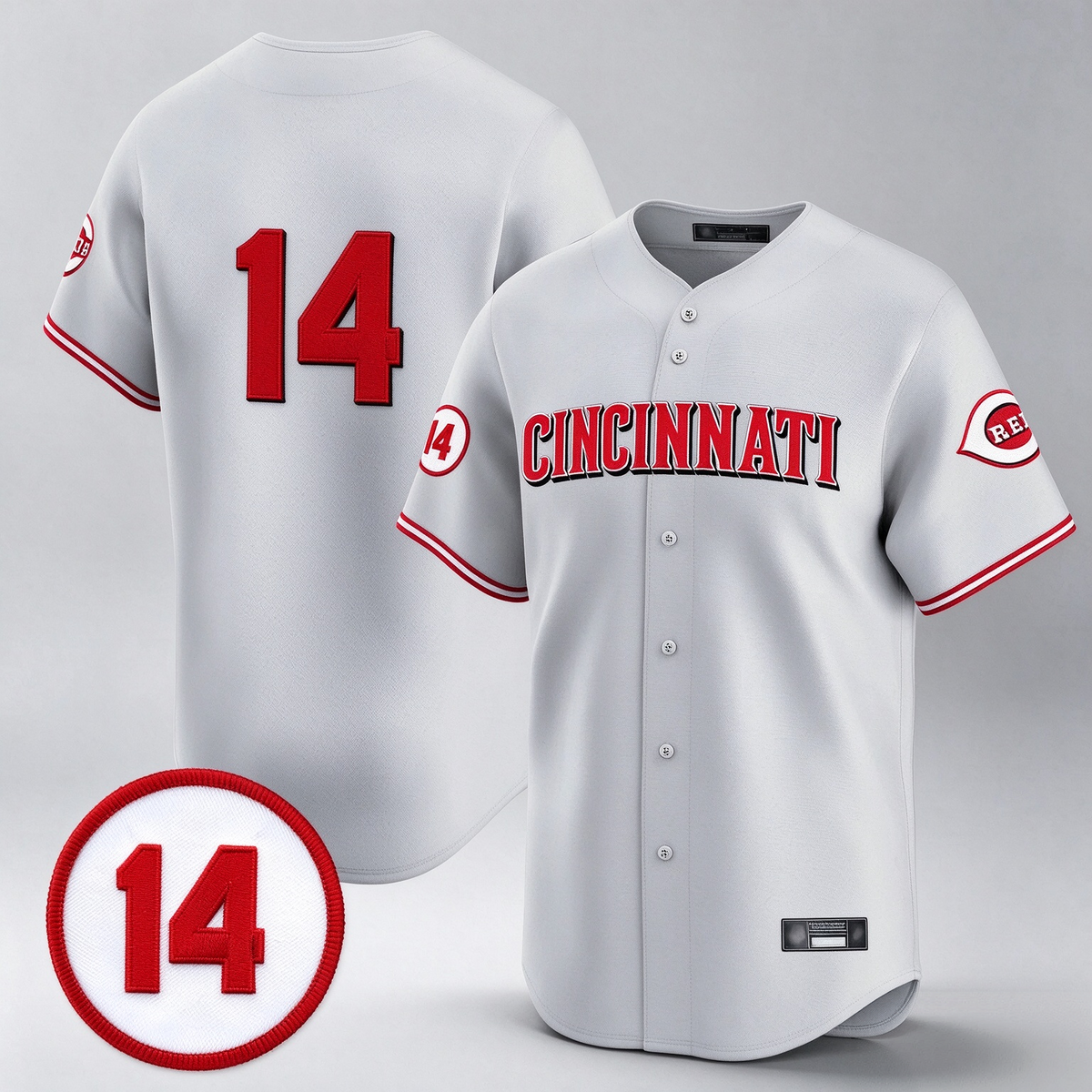 Cincinnati Reds Blank Player Gray Vapor Premier Limited Home Stitched Baseball Jersey