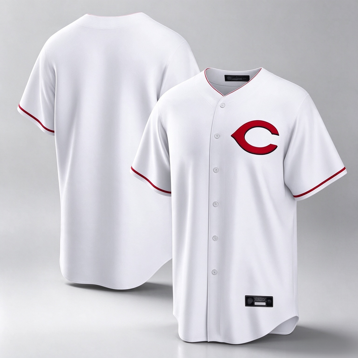 Cincinnati Reds Blank Player White Home Game Stitched Baseball Jersey