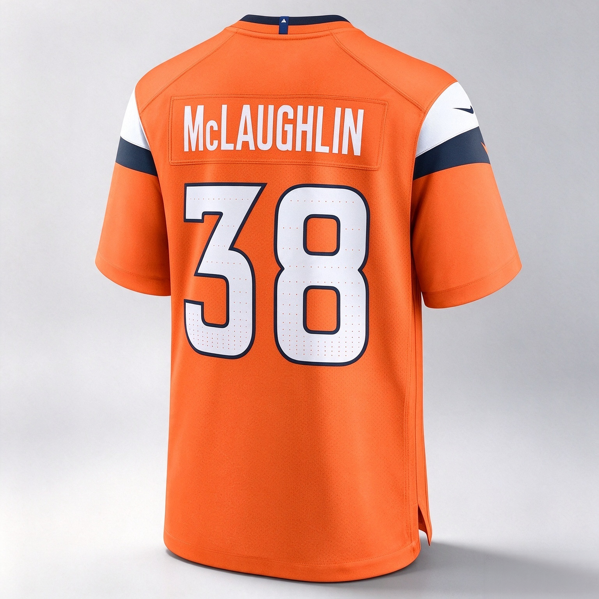 D.Broncos #38 Jaleel McLaughlin Orange Team Game Stitched Football American Jersey