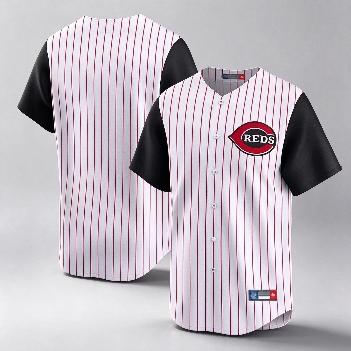 Cincinnati Reds Blank Player White Black Stripe Field of Dreams Game Home Stitched Baseball Jersey