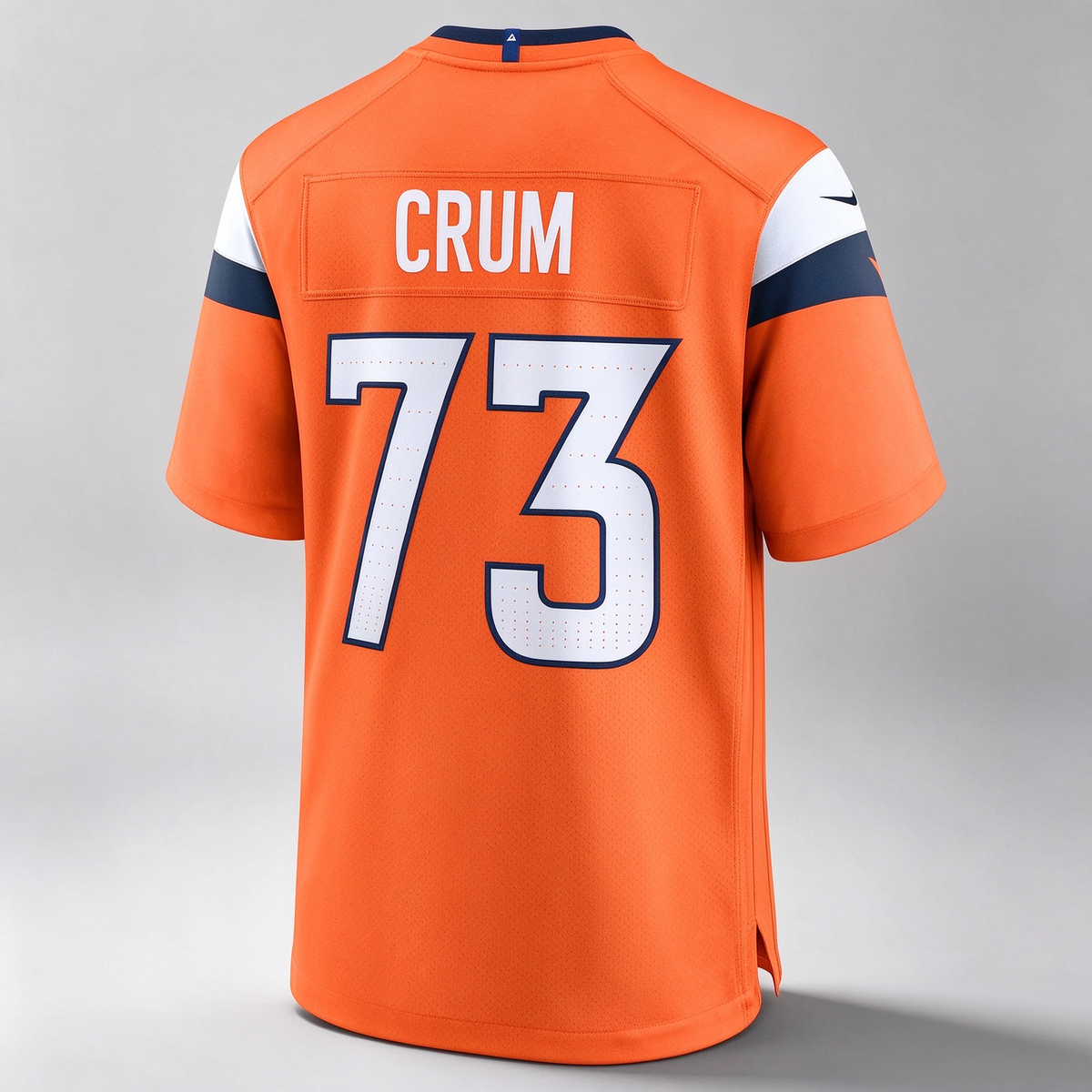D.Broncos #73 Frank Crum Orange Team Game Stitched Football American Jersey