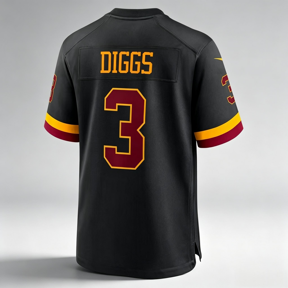 W.Commanders #3 Diggs Black PHIN Game Stitched Jerseys